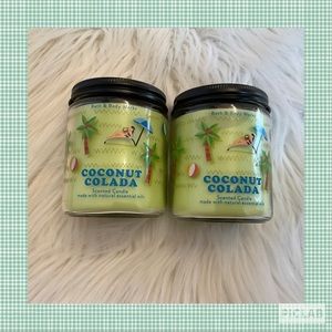 Bath & Body Works Coconut Colada Single Wick Candle - New x2